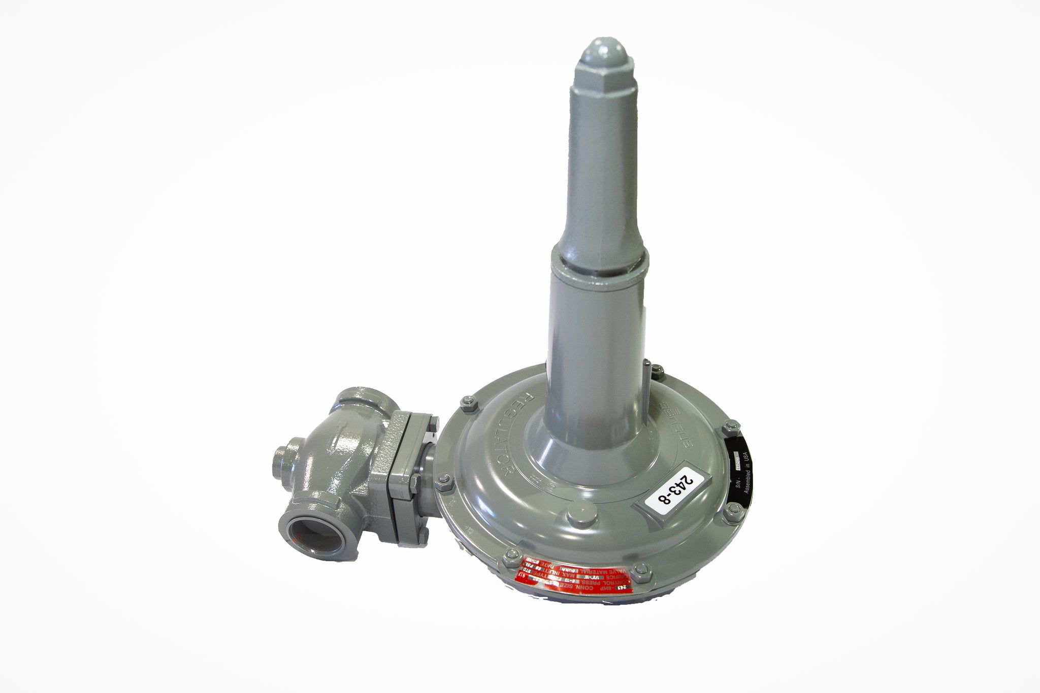 Sensus 243-8HP, 2"NPT gas regulator w/ 1" orifice, Cadmium spring(3-6.5 PSIG)